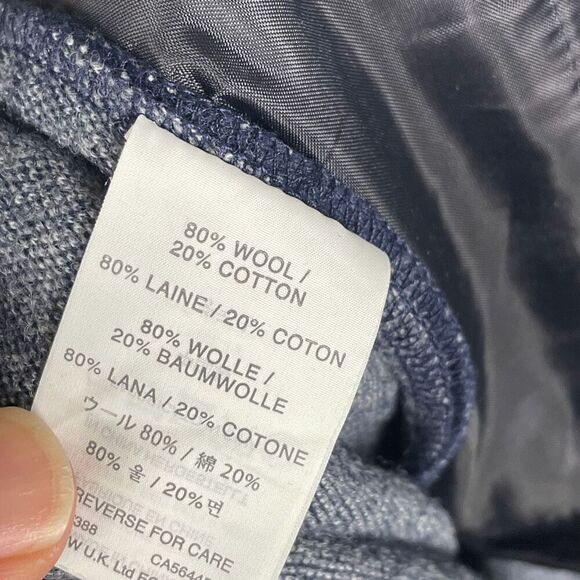 J. Crew Blue Pinstripe Wool Cotton Blend Slim Ankle Dress Pants - Women’s 10 - Picture 8 of 8